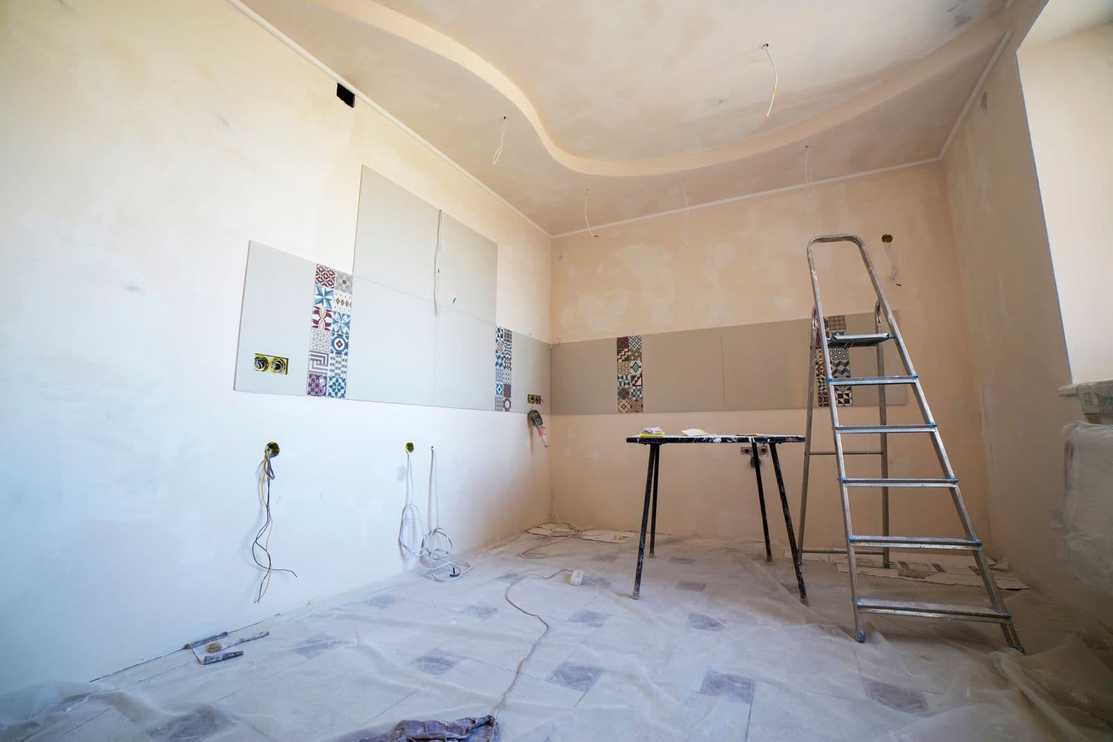 Room with damaged materials removed, dry and ready for rebuild