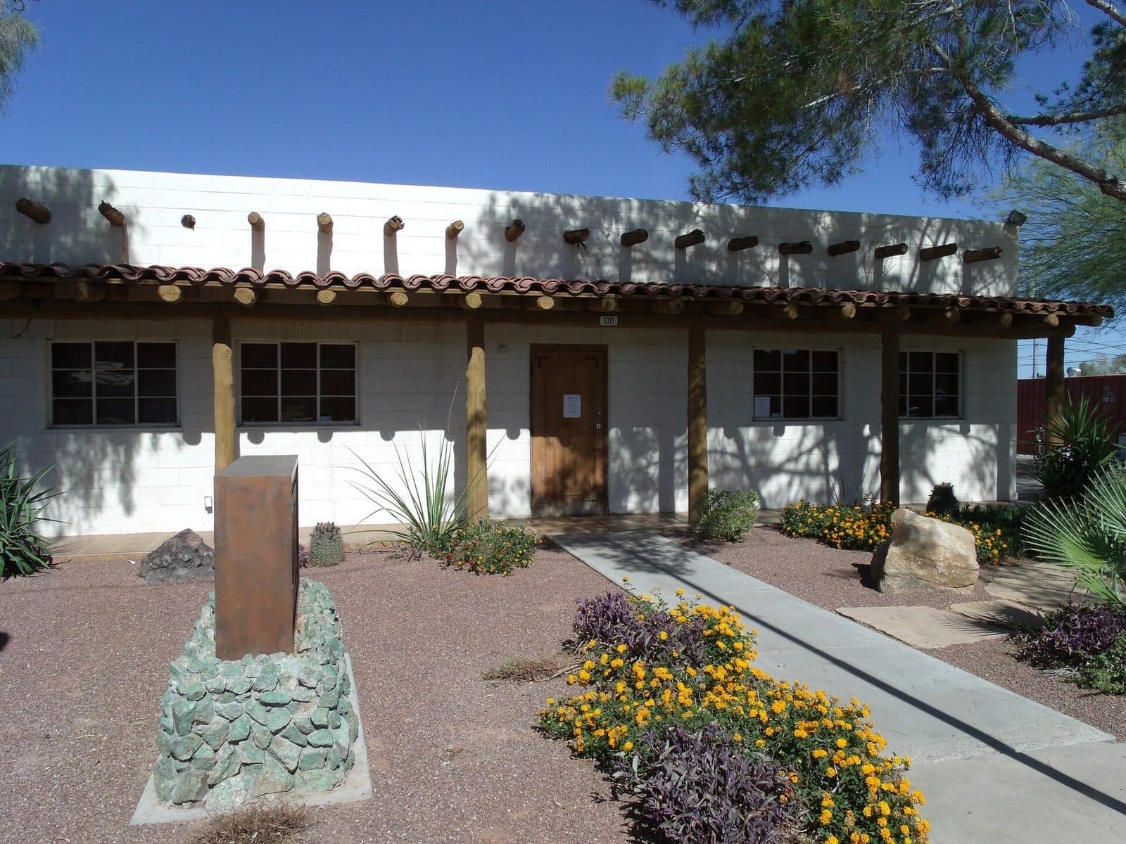 Historic town hall courtyard in Florence, AZ